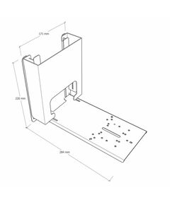Кронштейн универсальный для PTZ камер Digis DSM-PV200-W настенный, с крышкой для кабеля, с креплением для трансмиттера, белый фотографии