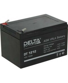 Аккумуляторы для ИБП и охранных систем: Аккумулятор Delta DT 1212 12V, 12Ah, для слаботочных систем, черный фотографии