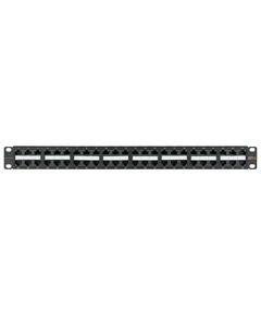 Купить Патч-панель Nikomax NMC-RP48UD2-1U-BK 19", 1U, 48 портов, Кат.5e, RJ45/8P8C, 110/KRONE, T568A/B, неэкранированная, с органайзером, черная в Иркутске в компании Зеон