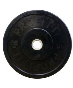 Диски d 50: Диск для штанги каучуковый PROFI-FIT D-51, 20 кг черный фотографии