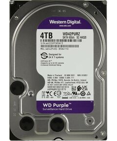 Купить Жёсткий диск Western Digital 4 Tb Purple SATA 6Gb/s 3.5" 5400rpm 256Mb [WD42PURZ] в Иркутске в компании Зеон