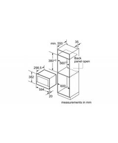 Встраиваемые микроволновые печи: Встраиваемая микроволновая печь BOSCH BEL634GS1M Series 8 382 x 594 x 318 мм, 900W, 21л, функция гриль, TFT Display фотографии
