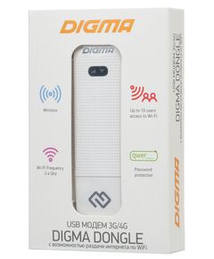 Купить Модем 3G/4G Digma Dongle DW1961 USB Wi-Fi Firewall +Router внешний черный, картинка № 6 в Иркутске в компании Зеон