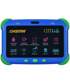 Купить Планшет Digma CITI Kids Blue MT8321/2/32Gb/3G/WiFi/BT/Android 9.0/7" [1158521], картинка № 3 в Иркутске в компании Зеон