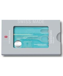 Купить Швейцарская карта Victorinox SwissCard Nailcare бирюзовый полупрозрачный коробка подарочная [0.7240.T21], картинка № 4 в Иркутске в компании Зеон