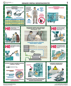 Купить Плакаты "Безопасность работ на металлообрабатывающих станках" ламинир. (5 листов, формат 465*610 мм) в Иркутске в компании Зеон