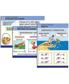 Купить Комплект таблиц для нач. шк. "Русский язык. Предложение" (6 табл., формат А1, лам.) в Иркутске в компании Зеон