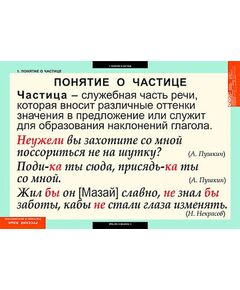 Купить Таблицы демонстрационные "Русский язык. Частицы и междометия" в Иркутске в компании Зеон