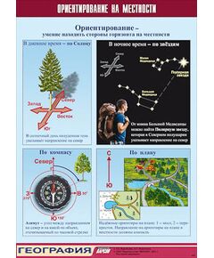 Купить Таблица демонстрационная "Ориентирование на местности" (винил 100х140) в Иркутске в компании Зеон