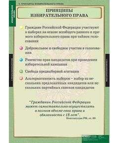 Купить Таблицы демонстрационные "Избирательное право" в Иркутске в компании Зеон