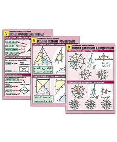 Купить Комплект таблиц по геометрии "Планиметрия. Многоугольники" (10 табл., формат А1, лам.) в Иркутске в компании Зеон