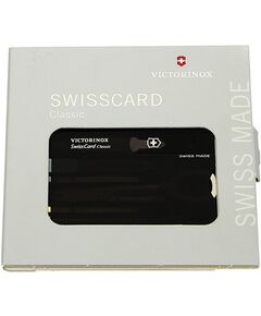 Купить Швейцарская карта Victorinox SwissCard Classic черный полупрозрачный коробка подарочная [0.7133.T3] в Иркутске в компании Зеон