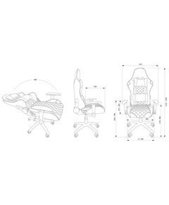 Купить Кресло игровое Cactus CS-CHR-030BL черный эко.кожа с подголов. крестов. сталь, картинка № 7 в Иркутске в компании Зеон