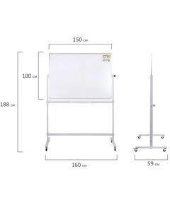 Доски поворотные: Доска магнитно-маркерная на стенде STAFF 238012 100х150 см, 2-сторонняя [238012] фотографии