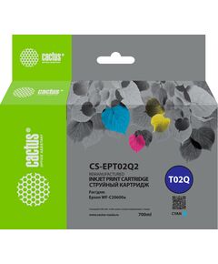 Купить Картридж струйный Cactus CS-EPT02Q2 T02Q голубой (660мл) для Epson WorkForce Enterprise WF-C20600D4TW в Иркутске в компании Зеон