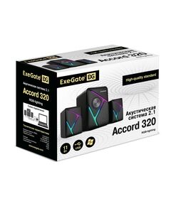 Купить Акустическая система 2.1 Exegate Accord 320 5Вт+2х3Вт, питание USB, 150-20000Гц, черный, RGB подсветка, Color Box [EX289867RUS], картинка № 3 в Иркутске в компании Зеон