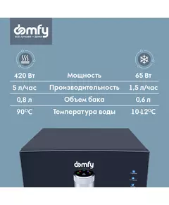 Купить Кулер для воды Domfy AquaSense UV DHG-WD210E напольный электронный графитовый, картинка № 5 в Иркутске в компании Зеон