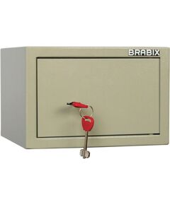 Сейфы и металлические шкафы: Сейф мебельный Brabix D-18m 180х270х236 мм, 5 кг, ключевой замок, крепление к стене [291161] фотографии