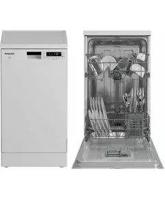 Купить Посудомоечная машина Hotpoint HFS 1C57 белый, узкая, инвертер [869894600010], картинка № 9 в Иркутске в компании Зеон