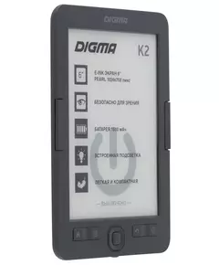 Купить Электронная книга Digma K2G 6" E-ink HD Pearl 758x1024 600MHz/4Gb/microSDHC/подсветка дисплея темно-серый, картинка № 2 в Иркутске в компании Зеон