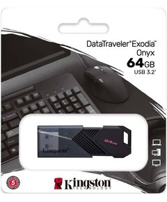 Купить Флеш-диск Kingston DataTraveler Exodia Onyx 64Gb USB3.2 черный [DTXON/64GB], картинка № 3 в Иркутске в компании Зеон