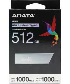 Купить Флеш-диск AData 512Gb UE800 Type-C USB3.2 серебристый [AELI-UE800-512G-CSG], картинка № 7 в Иркутске в компании Зеон