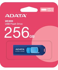 Купить Флеш-диск AData 256Gb UC300 Type-C USB3.2 синий/голубой [ACHO-UC300-256G-RNB/BU], картинка № 4 в Иркутске в компании Зеон