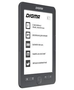 Купить Электронная книга Digma K1G 6" E-ink HD Pearl 758x1024 600MHz 128Mb/4Gb/SD/microSDHC темно-серый, картинка № 4 в Иркутске в компании Зеон