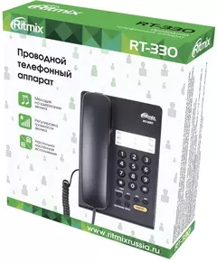 Купить Телефон проводной Ritmix RT-330 черный, картинка № 4 в Иркутске в компании Зеон