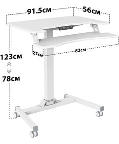 Купить Стол для ноутбука Cactus VM-FDE103 столешница МДФ белый 91.5x56x123см [CS-FDE103WWT], картинка № 3 в Иркутске в компании Зеон