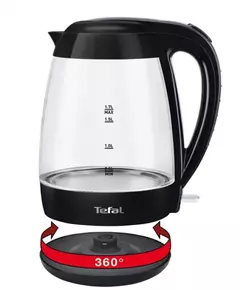 Купить Чайник электрический TEFAL KO450832 1.7л, черный, стекло/пластик, картинка № 4 в Иркутске в компании Зеон