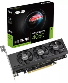 Купить Видеокарта Asus GeForce RTX 4060 8Gb PCI-E 4.0 128bit GDDR6 2490/17000 HDMIx2 DPx2 HDCP RTL low profile [RTX4060-O8G-LP-BRK] в Иркутске в компании Зеон