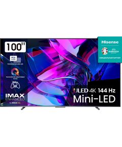 Купить ЖК-телевизор Hisense 100U7KQ 100" QLED 4K Ultra HD 120Hz DVB-T DVB-T2 DVB-C DVB-S DVB-S2 USB WiFi Smart TV темно-серый, картинка № 2 в Иркутске в компании Зеон