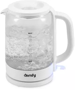 Купить Чайник Domfy DSW-EK304 1.7л. 2200Вт белый корпус: стекло/пластик в Иркутске в компании Зеон