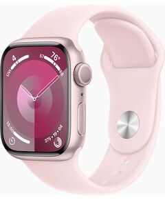 Купить Смарт-часы Apple Watch Series 9 A2978 41мм OLED корпус розовый Sport Band ремень светло-розовый размер браслета 150-200мм [MR943LL/A], картинка № 2 в Иркутске в компании Зеон