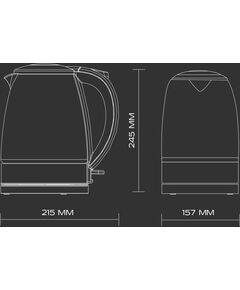 Купить Чайник Scarlett SC-EK27G95 1.7л. 2200Вт серебристый/черный корпус: стекло/пластик, картинка № 8 в Иркутске в компании Зеон