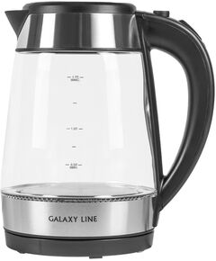 Купить Чайник Galaxy Line GL0558 1.7л. 2200Вт нержавеющая сталь/черный корпус: стекло/пластик в Иркутске в компании Зеон