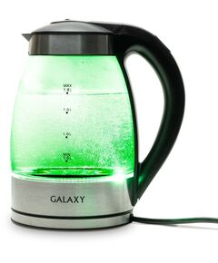 Купить Чайник Galaxy Line GL0556 1.8л. 2200Вт нержавеющая сталь/черный корпус: стекло/металл/пластик в Иркутске в компании Зеон