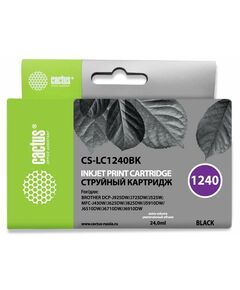 Купить Картридж струйный Cactus CS-LC1240BK черный (24мл) для Brother MFC-J6510/6910DW в Иркутске в компании Зеон