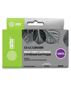 Купить Картридж струйный Cactus CS-LC1280XBK черный (62мл) для Brother MFC-J6510/6910DW в Иркутске в компании Зеон