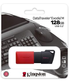 Купить Флеш-диск Kingston DataTraveler Exodia M 128Gb USB3.0 черный/черный [DTXM/128GB], картинка № 2 в Иркутске в компании Зеон