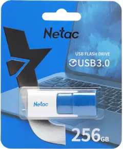 Купить Флеш-диск Netac 256Gb USB3.0 синий/белый [NT03U182N-256G-30BL], картинка № 3 в Иркутске в компании Зеон