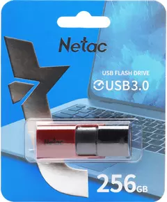 Купить Флеш-диск Netac 256Gb USB3.0 красный/черный [NT03U182N-256G-30RE], картинка № 3 в Иркутске в компании Зеон