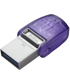 Купить Флеш-диск Kingston DataTraveler microDuo 3C 64Gb USB3.0 фиолетовый [DTDUO3CG3/64GB], картинка № 2 в Иркутске в компании Зеон