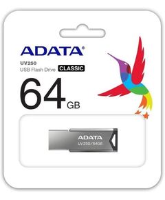 Купить Флеш-диск AData 64Gb USB2.0 серебристый [AUV250-64G-RBK], картинка № 3 в Иркутске в компании Зеон