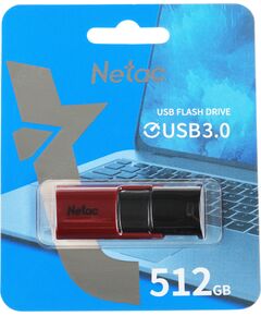 Купить Флеш-диск Netac 512Gb USB3.0 красный/черный [NT03U182N-512G-30RE], картинка № 3 в Иркутске в компании Зеон