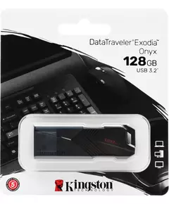 Купить Флеш-диск Kingston DataTraveler Exodia Onyx 128Gb USB3.2 черный [DTXON/128GB], картинка № 2 в Иркутске в компании Зеон