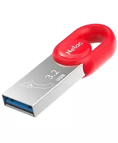 Купить Флеш-диск Netac 128Gb USB3.2 серебристый/красный [NT03UM2N-128G-32RE], картинка № 2 в Иркутске в компании Зеон