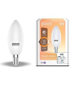 Купить Умная лампа Gauss IoT Smart Home E14 5Вт 470lm Wi-Fi [1100112] в Иркутске в компании Зеон