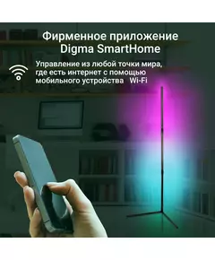 Купить Умный светильник Digma FL11 FloorLight, напольный, черный, картинка № 2 в Иркутске в компании Зеон